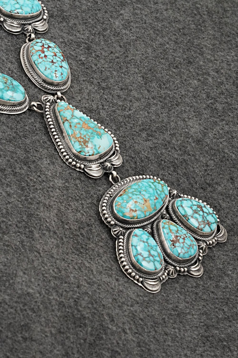 Turquoise & Sterling Silver Necklace and Earrings Set - Randy Boyd
