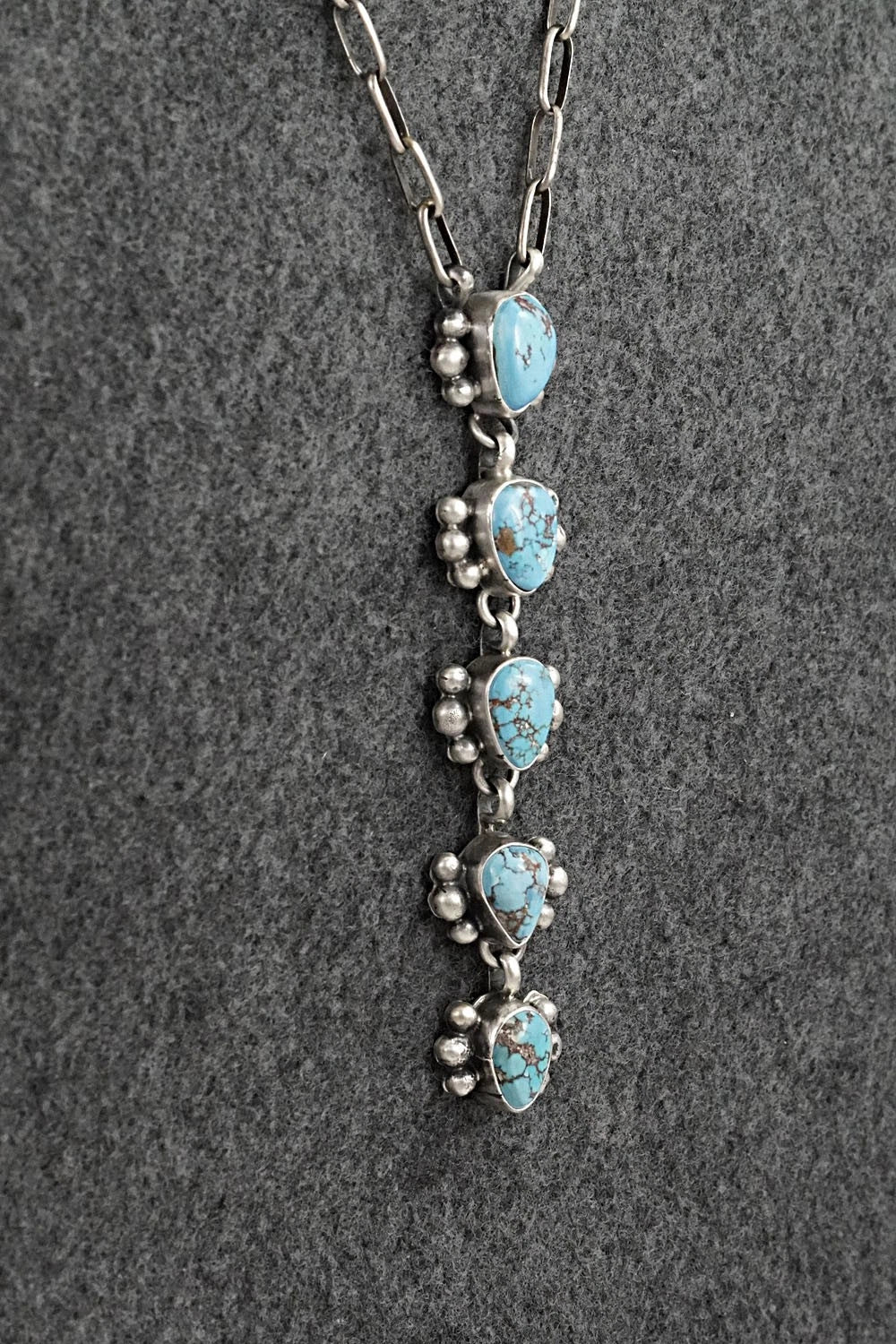 Turquoise & Sterling Silver Necklace - Bobby Johnson
