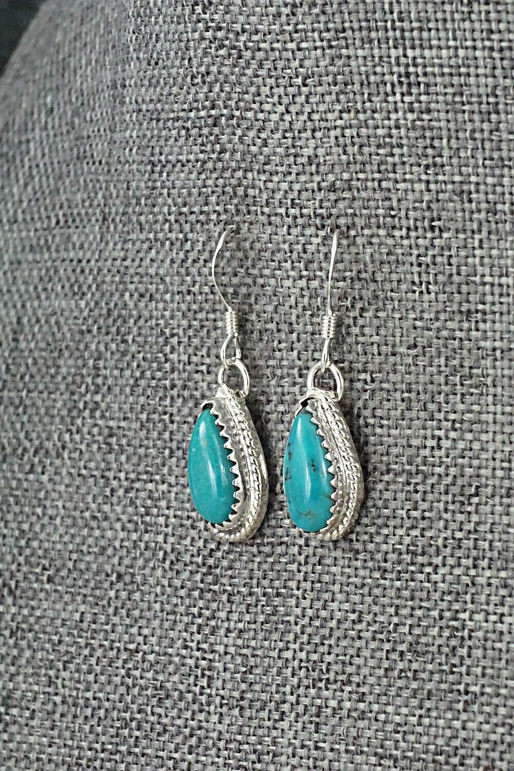 Turquoise & Sterling Silver Earrings - Angeline Platero