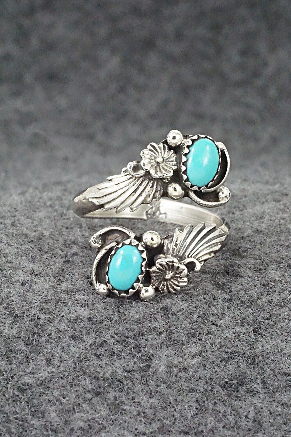 Turquoise & Sterling Silver Ring - Etta Belin - Size 8.75