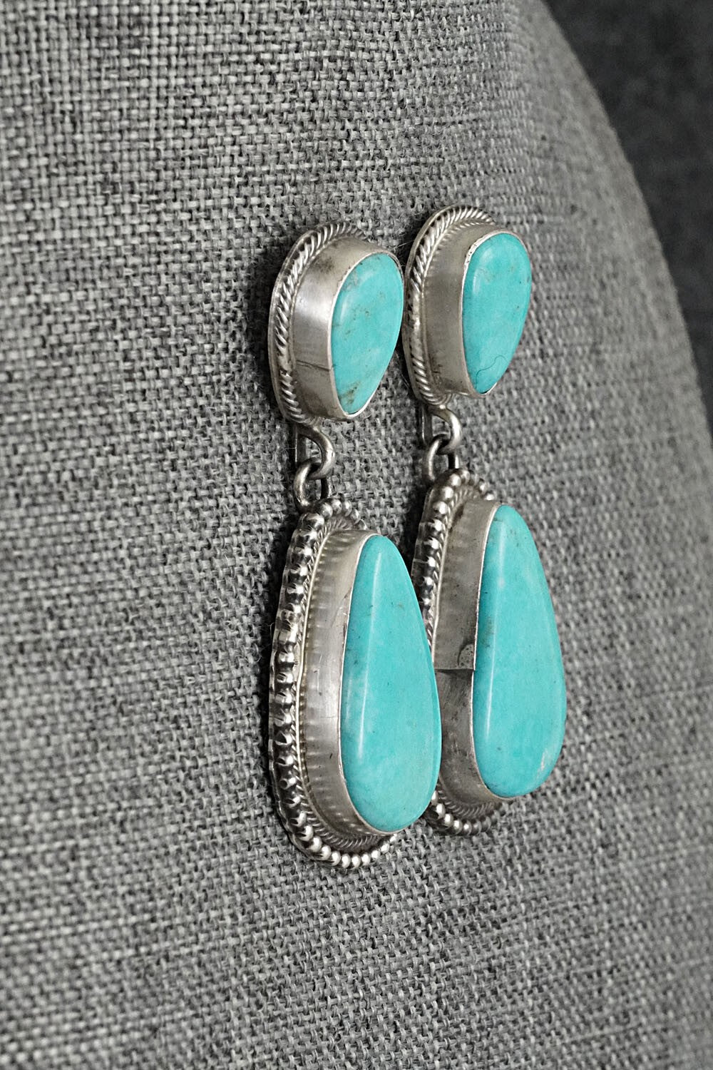 Turquoise & Sterling Silver Squash Blossom Set - Kathleen Chavez