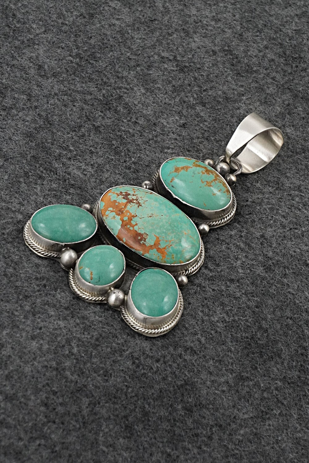 Turquoise & Sterling Silver Pendant - Kathleen Chavez
