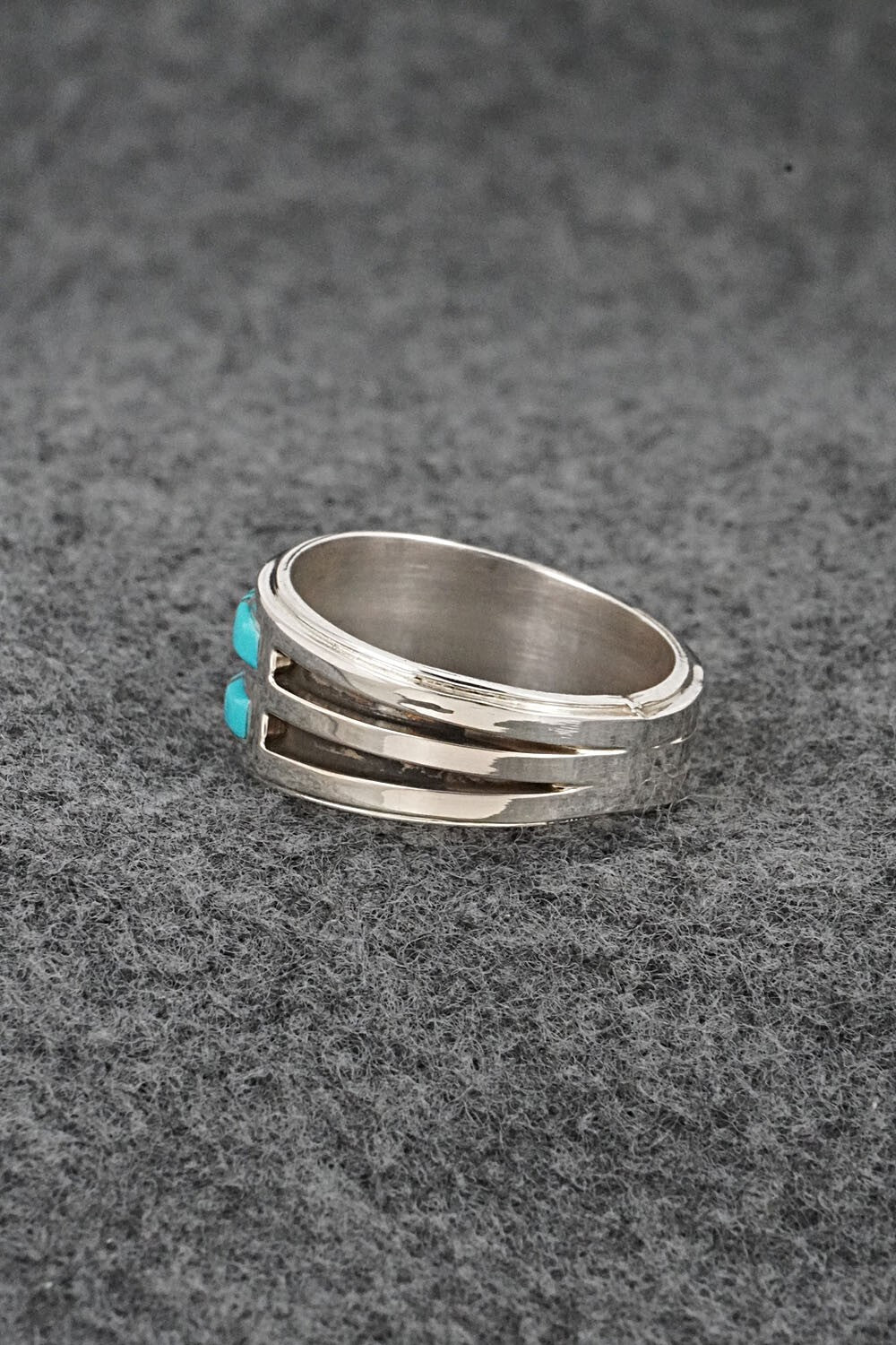 Turquoise & Sterling Silver Ring - Wilbert Muskett Jr. - Size 9.5