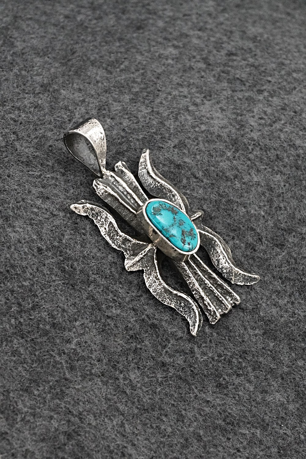 Turquoise & Sterling Silver Pendant - Cody Noble