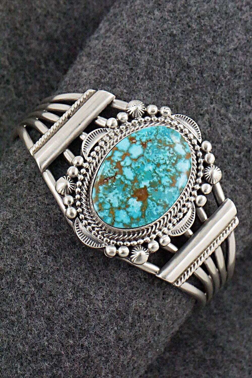 Turquoise & Sterling Silver Bracelet - Tom Lewis