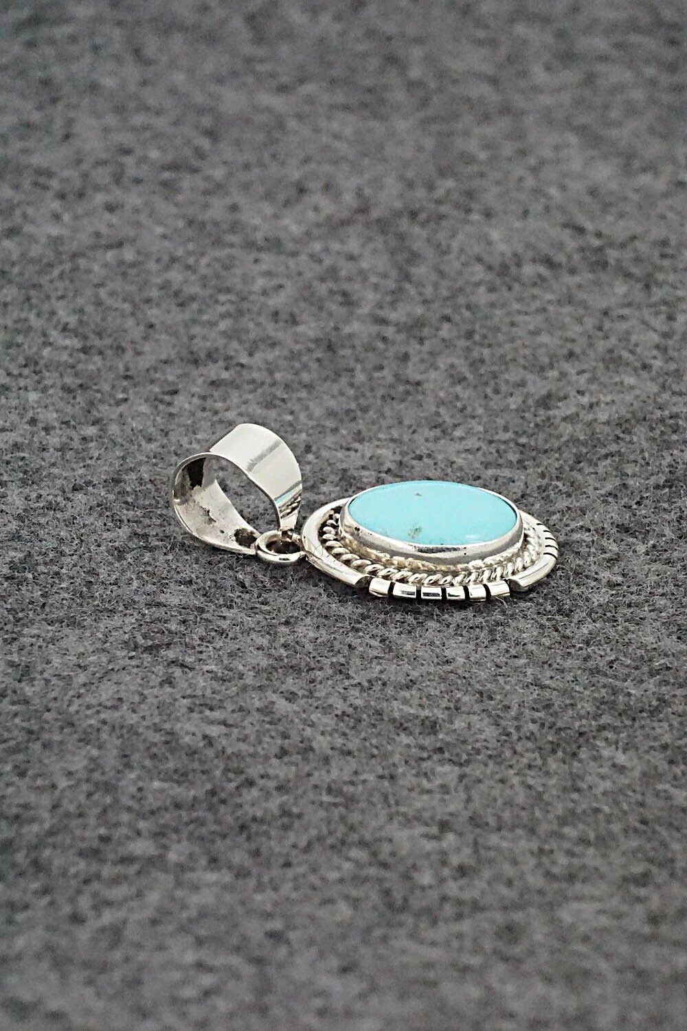 Turquoise & Sterling Silver Pendant - Johnny Frank
