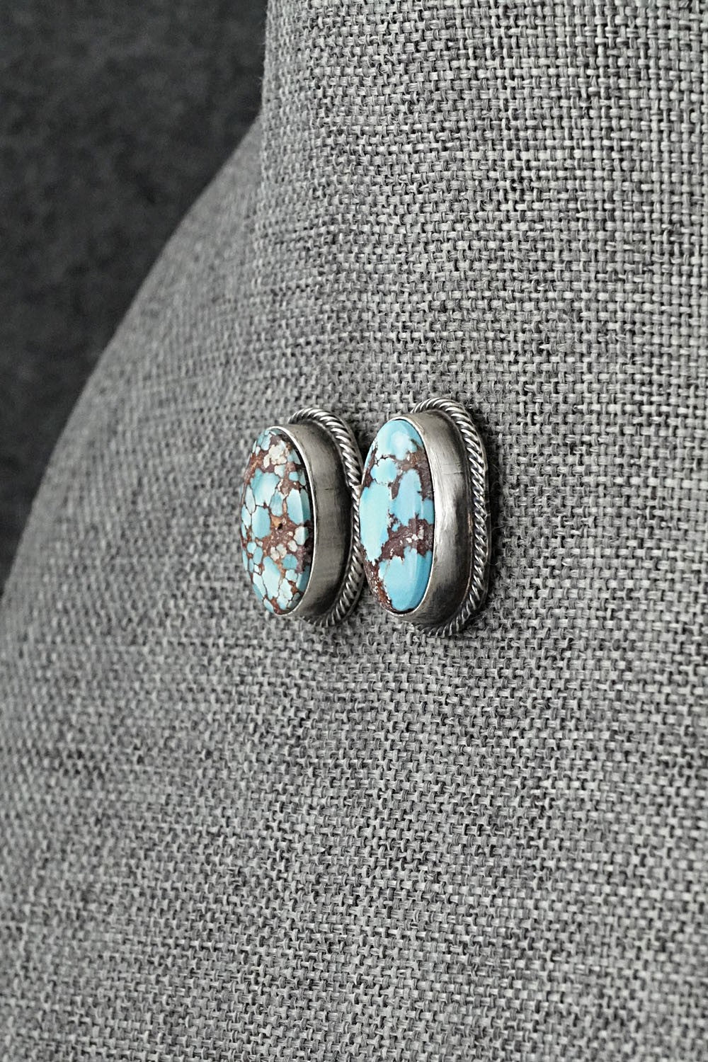 Turquoise & Sterling Silver Pendant and Earrings Set - Darrin Livingston