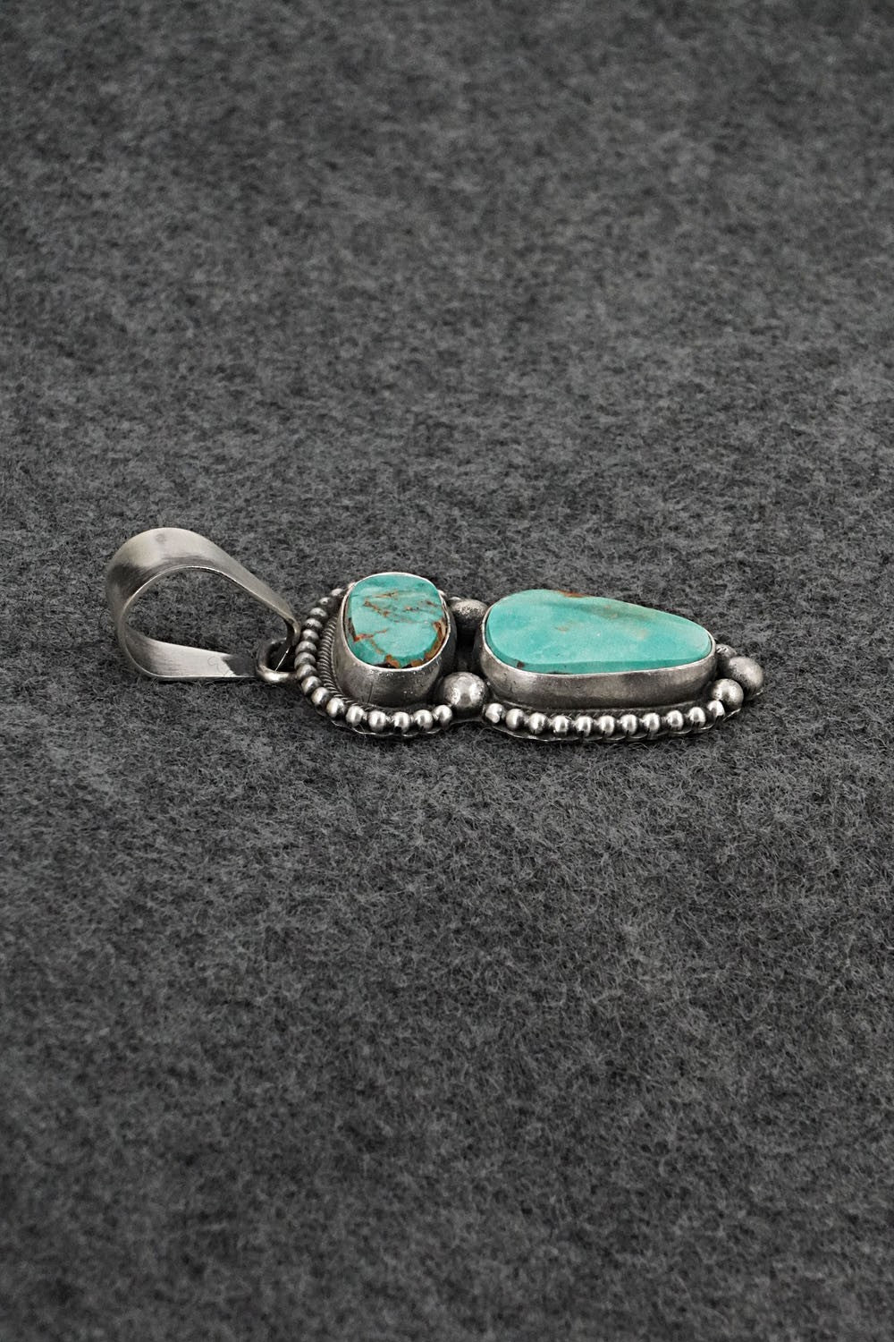 Turquoise & Sterling Silver Pendant - Darrin Livingston