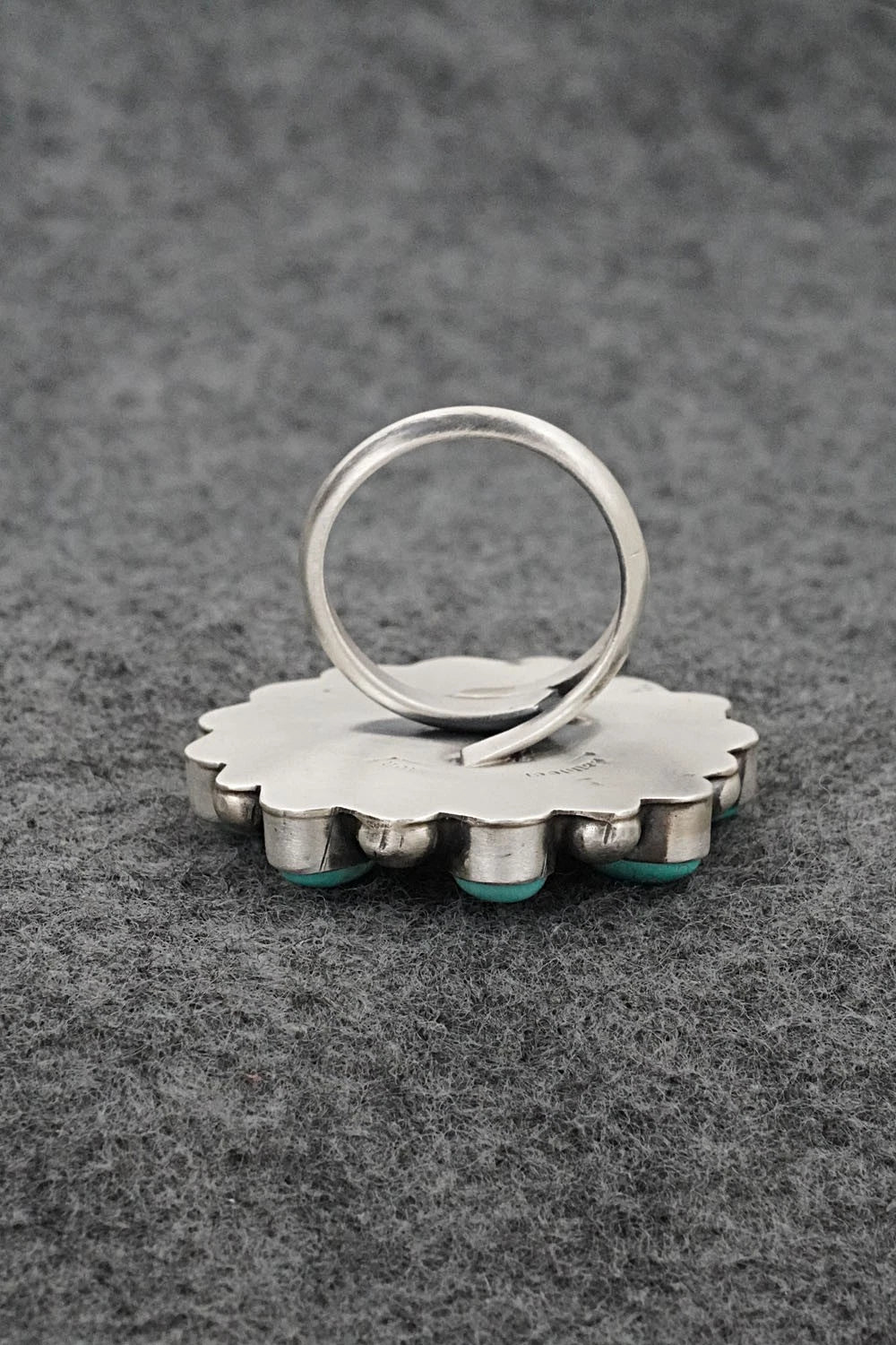 Turquoise & Sterling Silver Ring - Kathleen Livingston - Size Adjustable