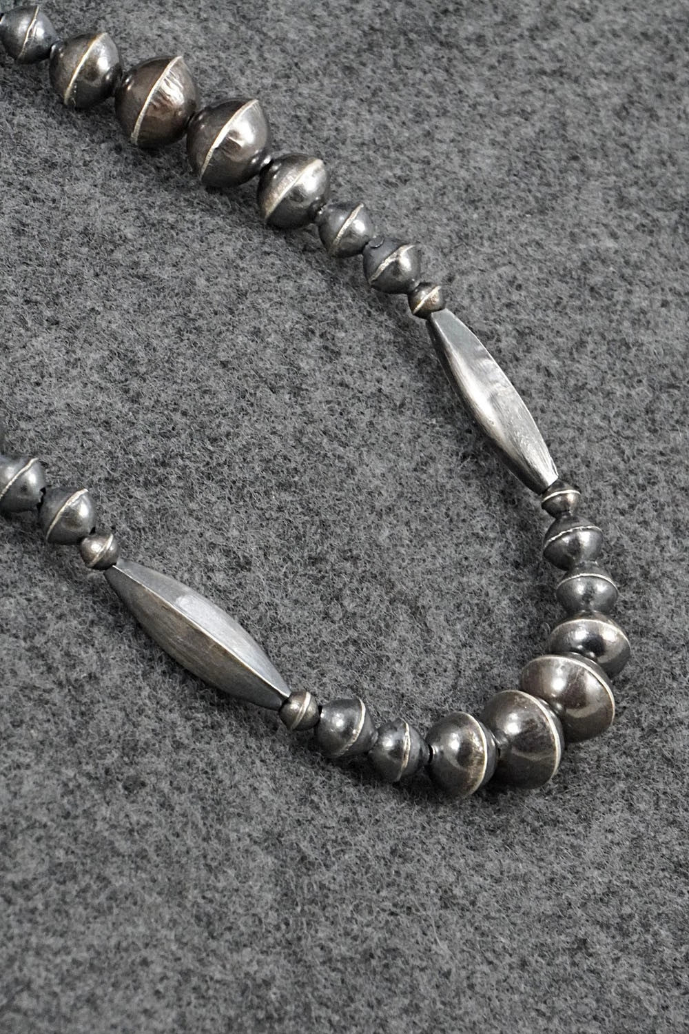 Sterling Silver Navajo Pearl Necklace 22" - Vintage