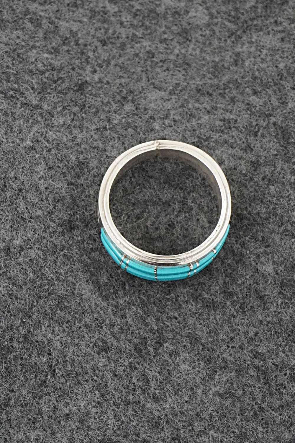 Turquoise & Sterling Silver Ring - Wilbert Muskett Jr. - Size 7.5