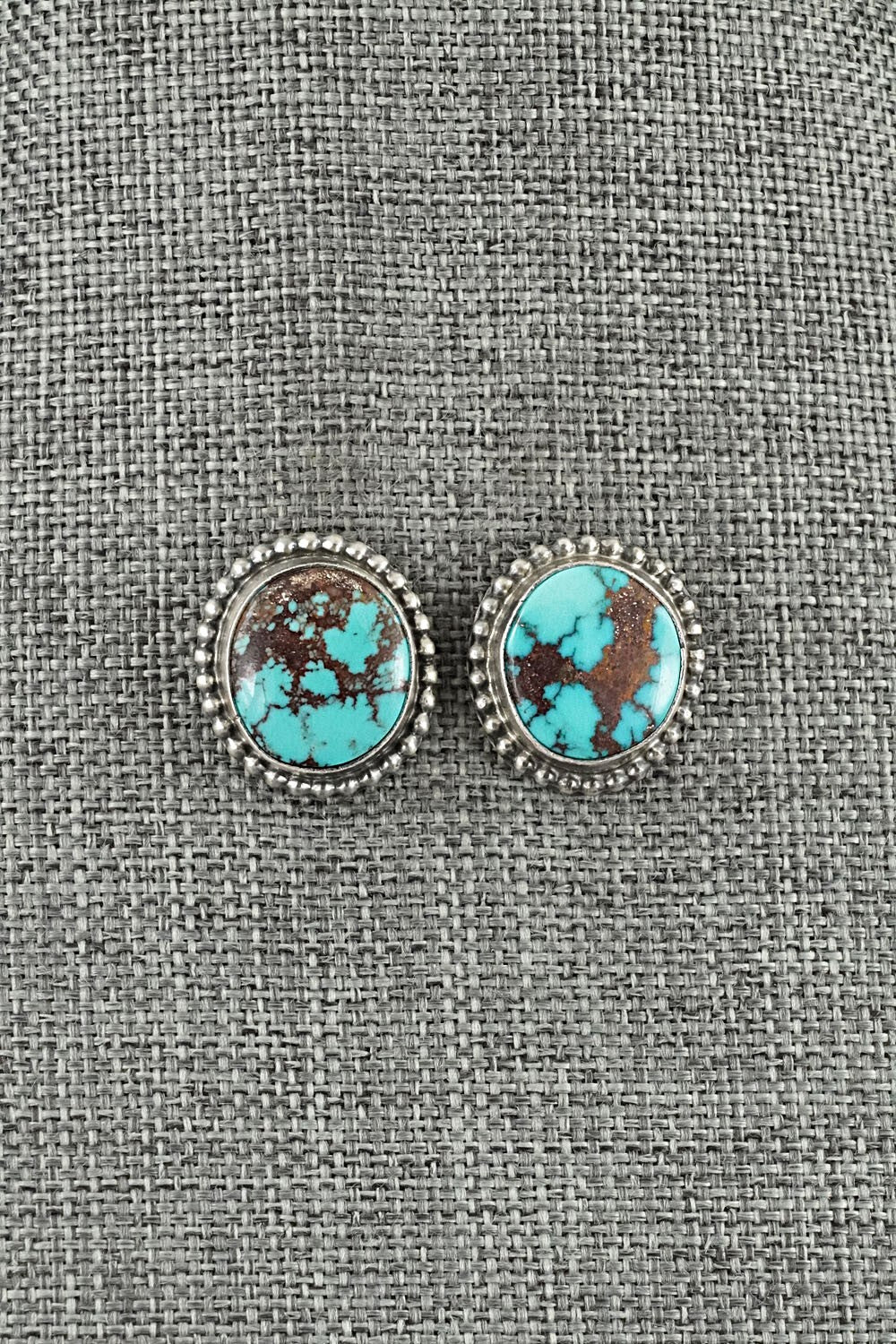 Turquoise & Sterling Silver Pendant and Earrings Set - Darrin Livingston