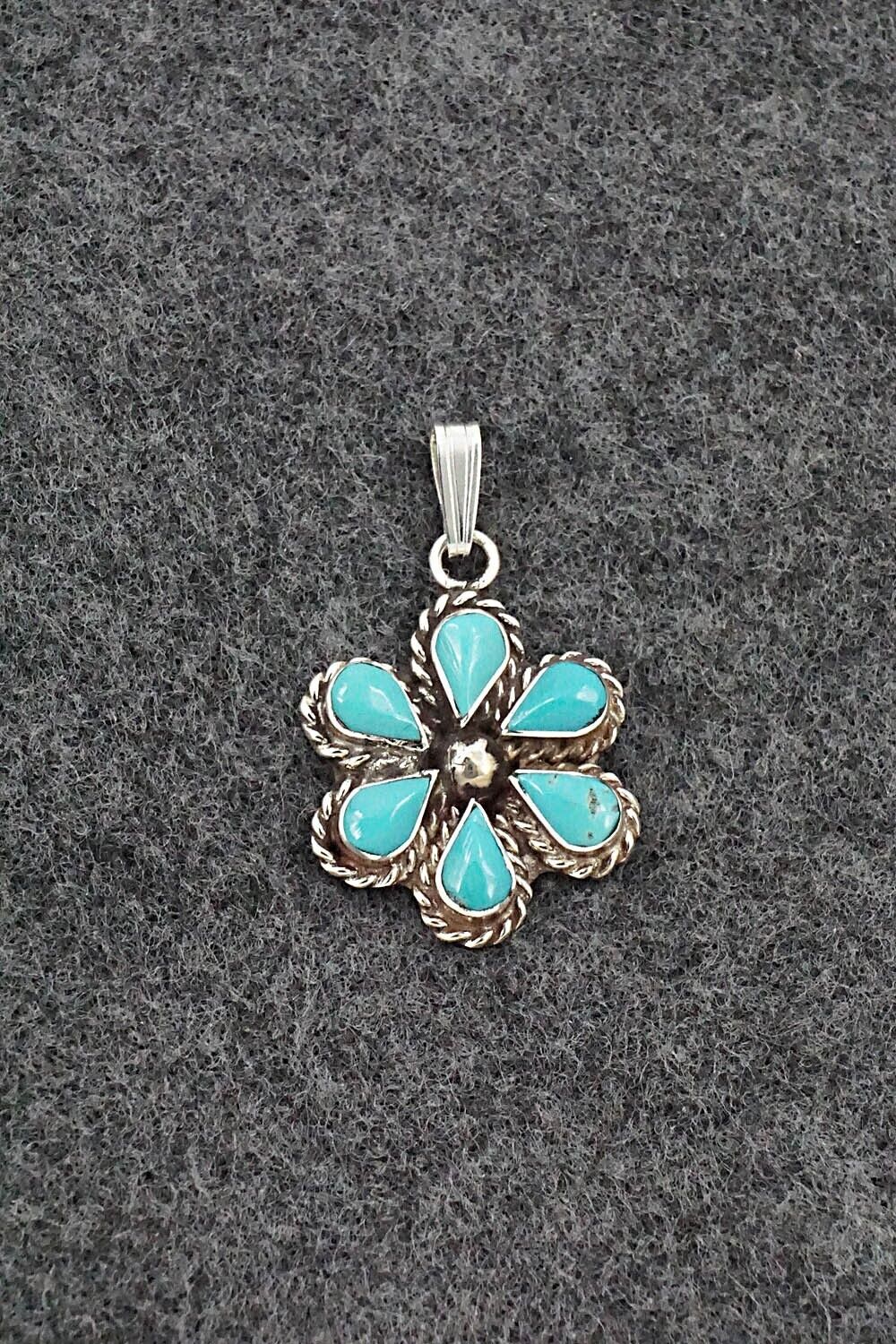 Turquoise & Sterling Silver Pendant - Gina Dosedo
