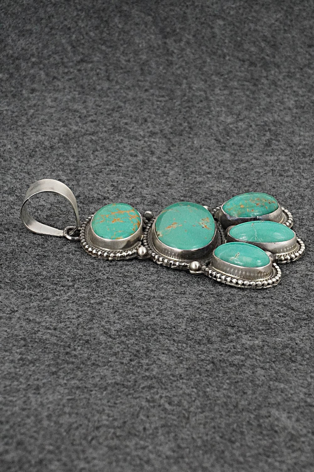 Turquoise & Sterling Silver Pendant and Earrings Set - Kathleen Chavez