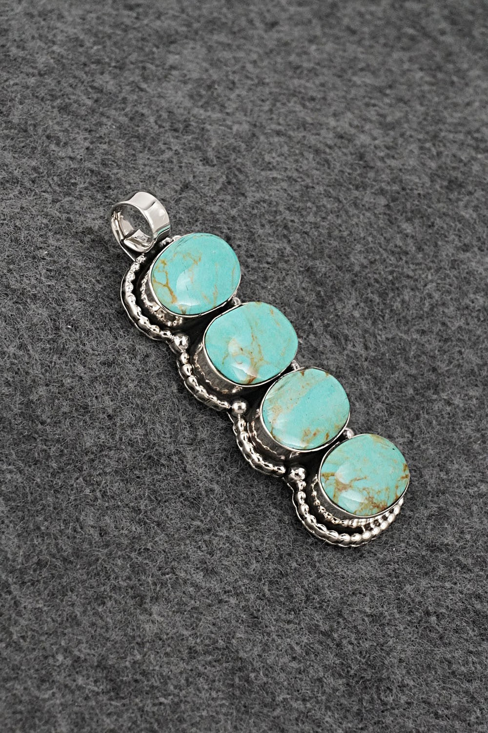 Turquoise & Sterling Silver Pendant - Marie Bahe