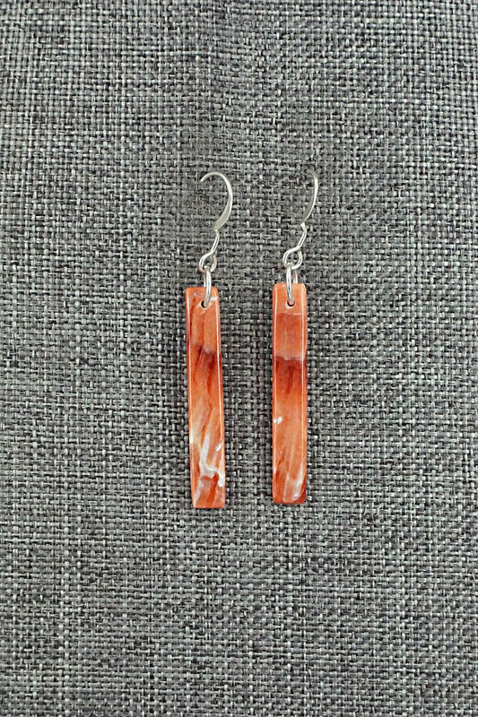 Spiny Oyster & Sterling Silver Earrings - Jesus Espino