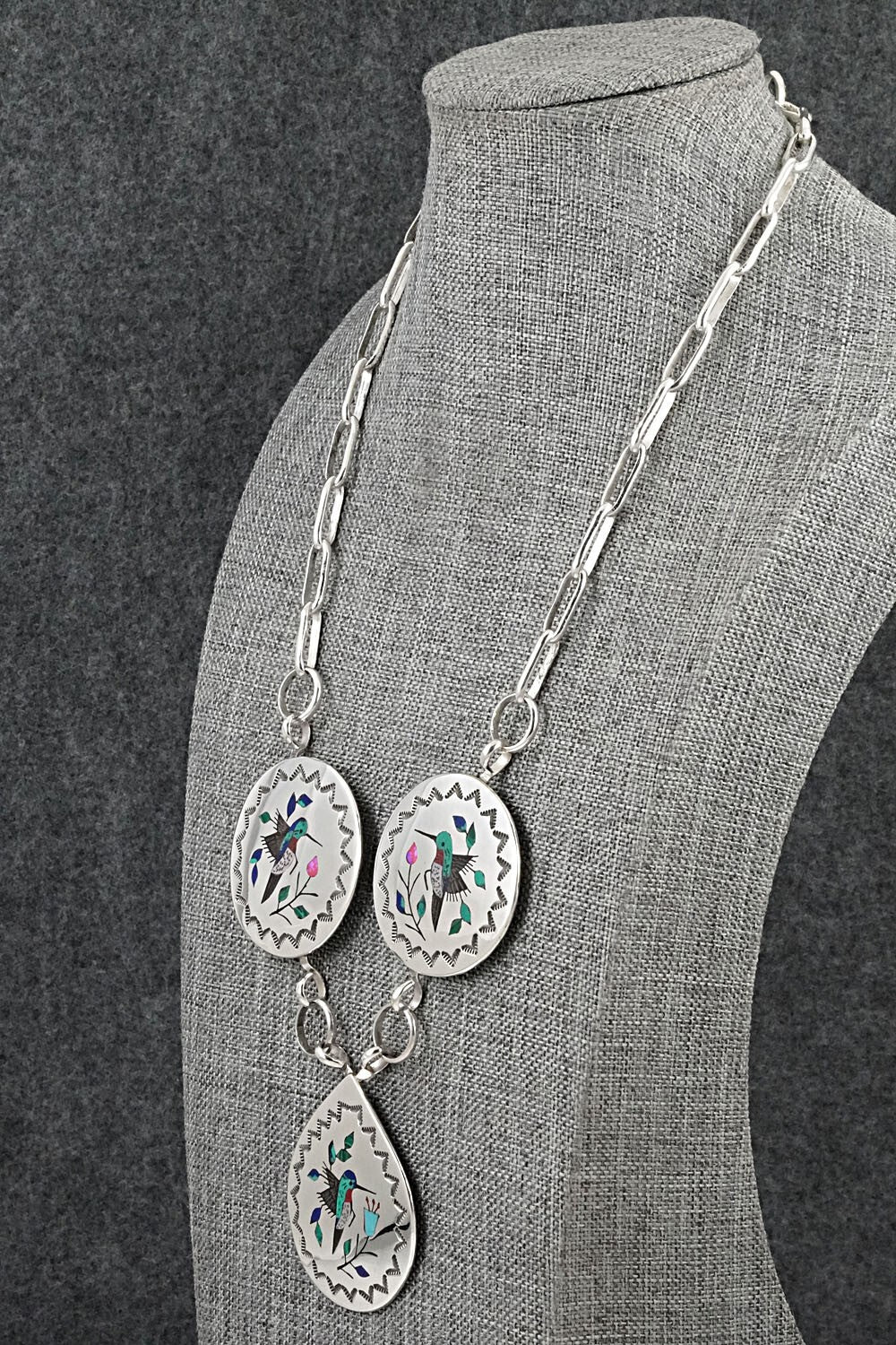 Multi-Stone & Sterling Silver Necklace - Raymond Boyd