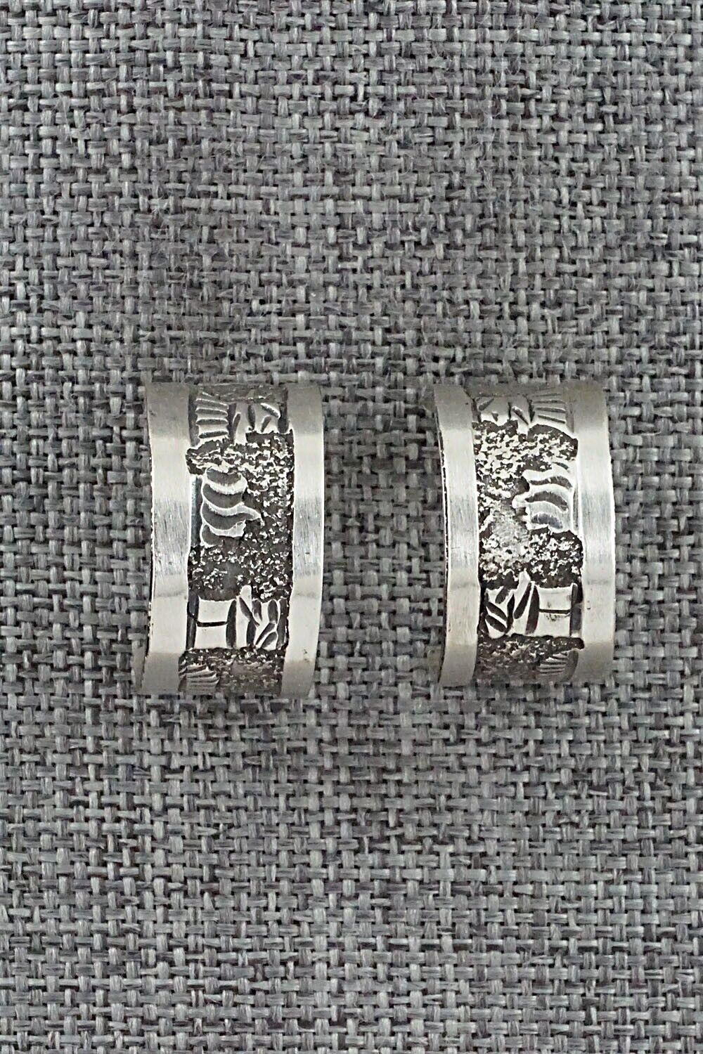 Sterling Silver Hoop Earrings - Elaine Becenti
