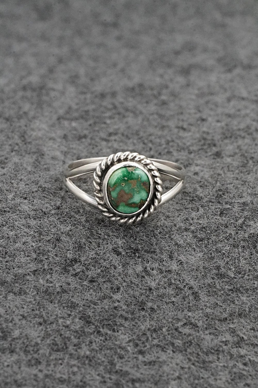 Turquoise & Sterling Silver Ring - Eugene Gruber - Size 8