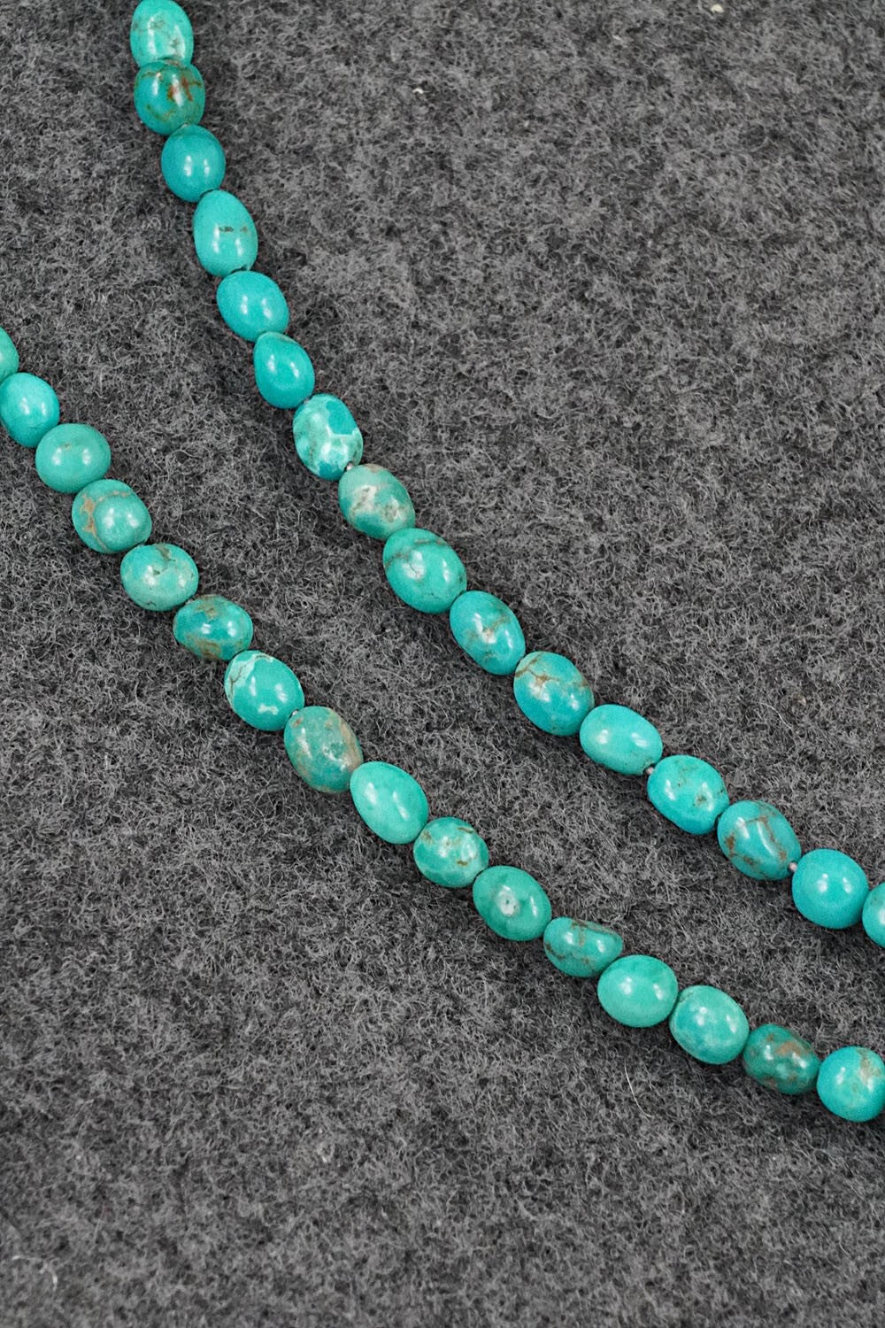 Turquoise & Sterling Silver Necklace 16" - Helen Tsosie