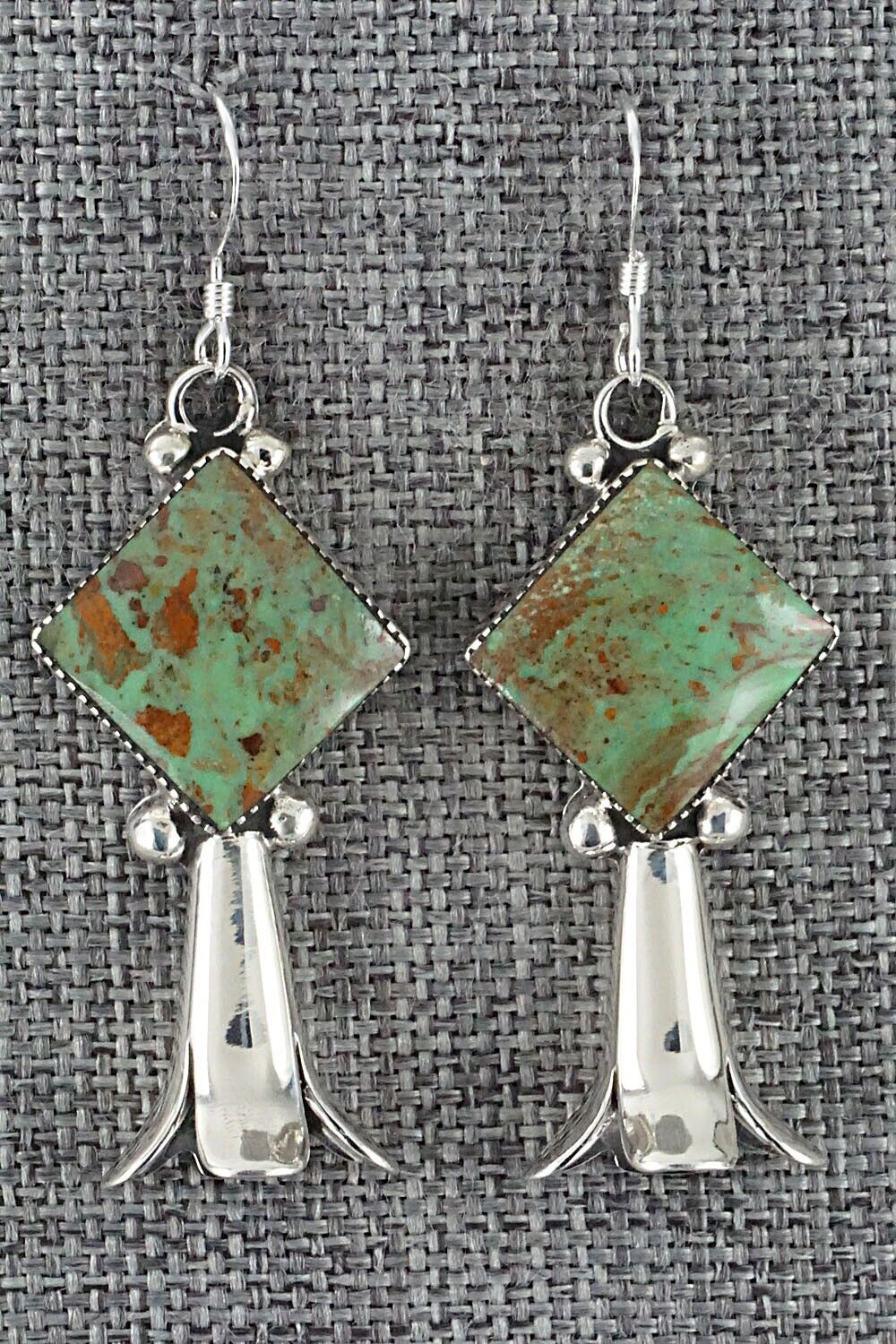 Gaspeite and Sterling Silver Earrings - Suzanna Johnson