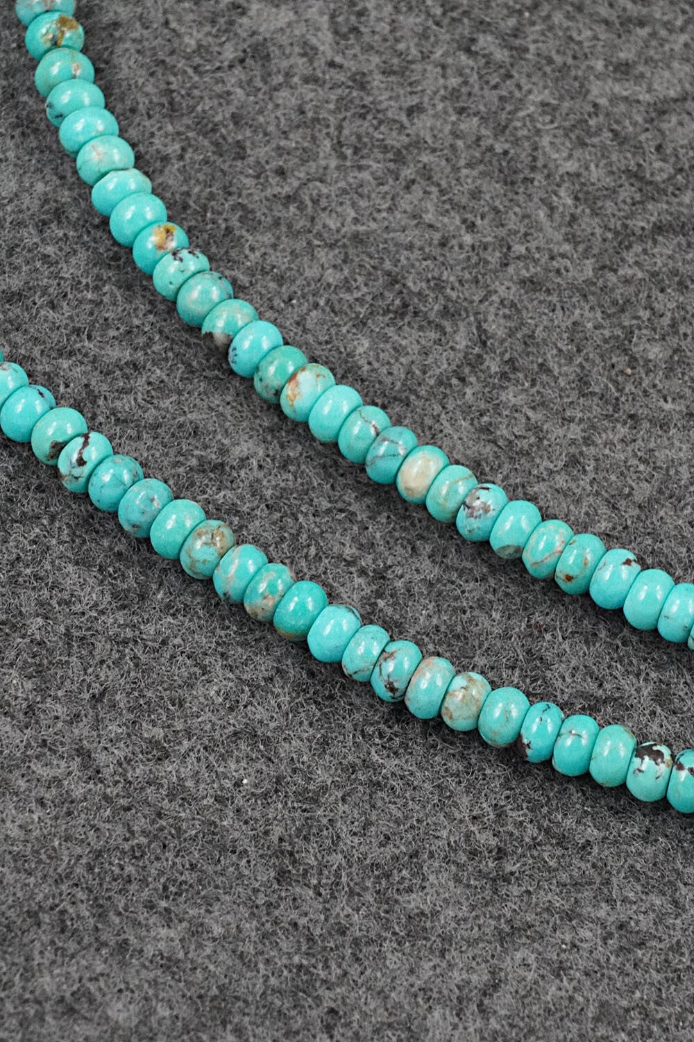 Turquoise & Sterling Silver Necklace 16" - Helen Tsosie
