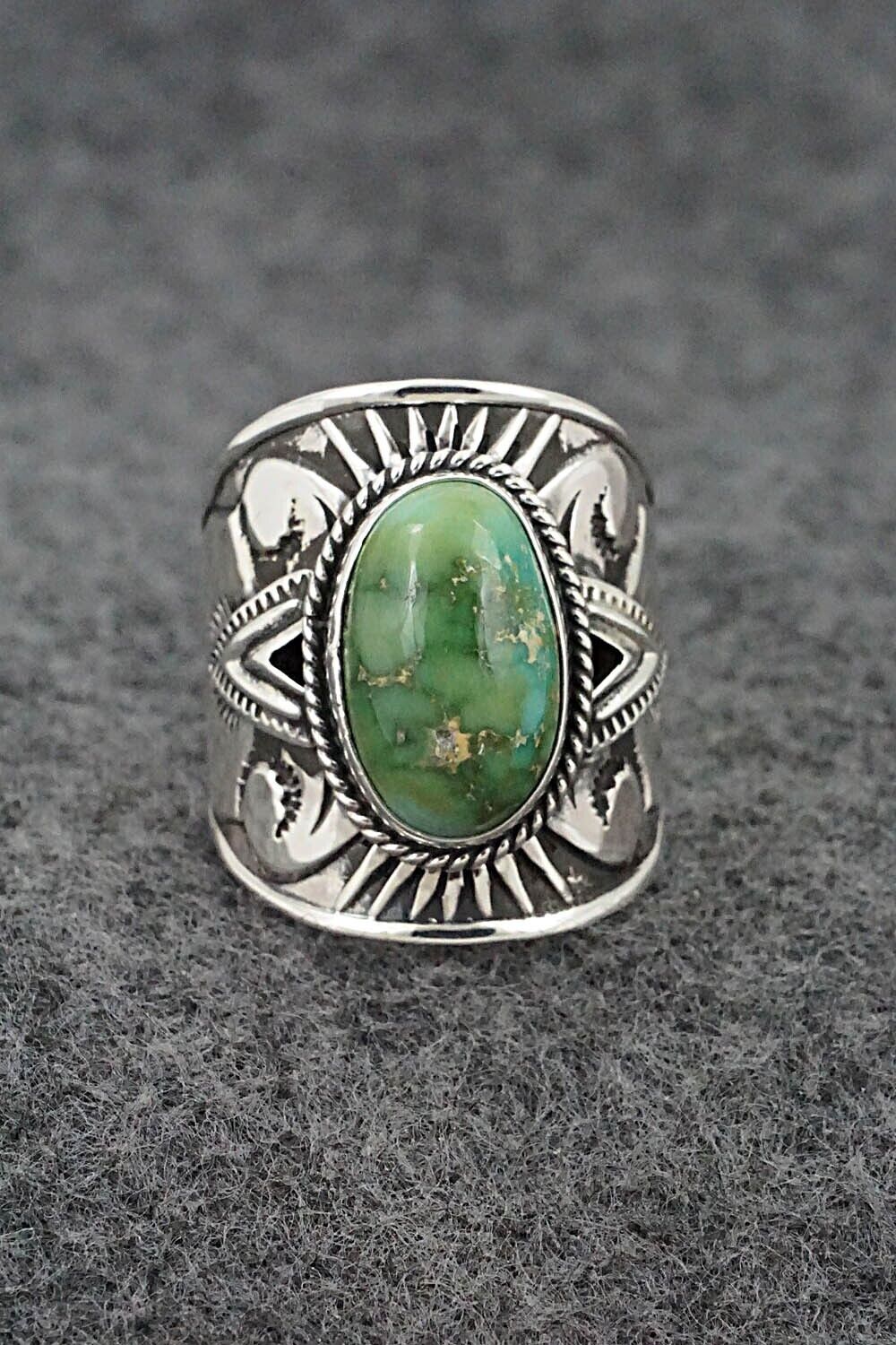 Turquoise & Sterling Silver Ring - Derrick Gordon - Size 9