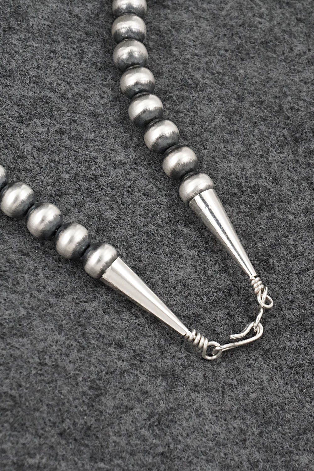 Turquoise & Sterling Silver Squash Blossom Necklace - Tom Lewis