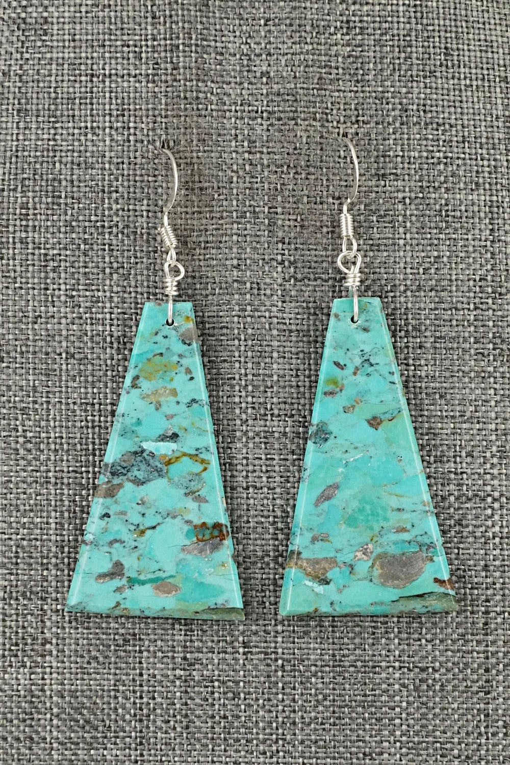 Turquoise & Sterling Silver Earrings - Lupe Lovato