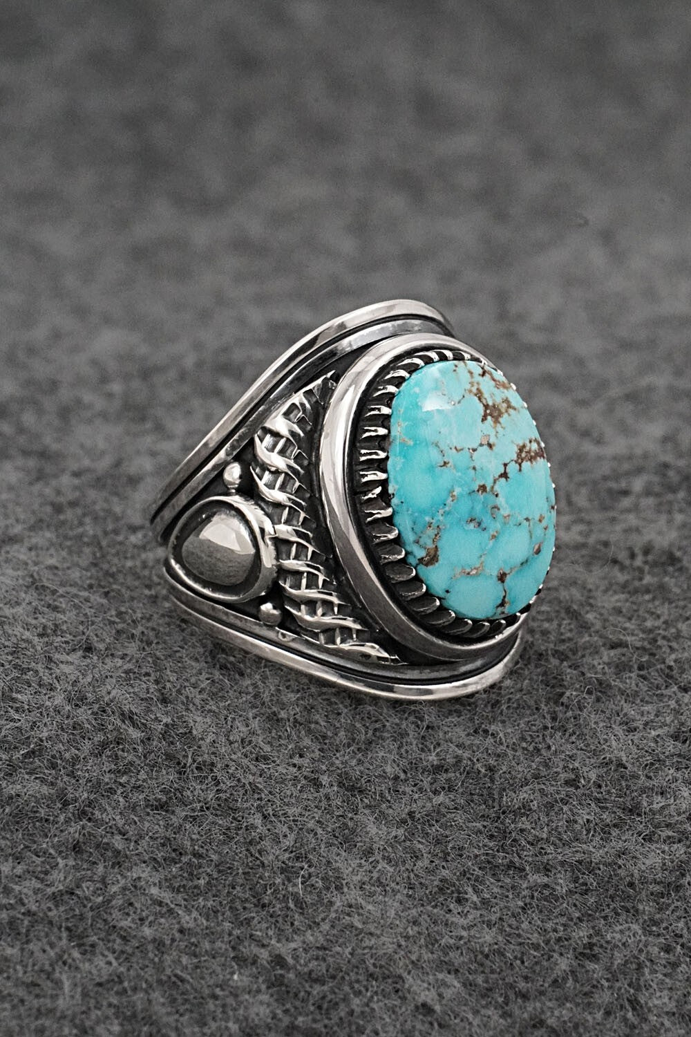 Turquoise & Sterling Silver Ring - Derrick Gordon - Size 8