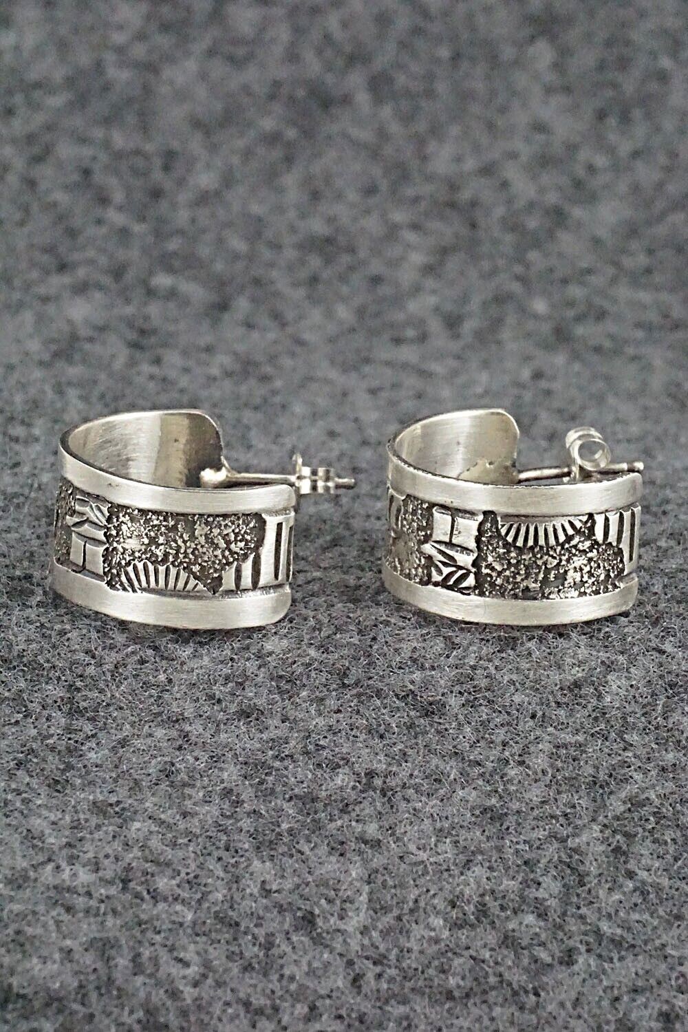 Sterling Silver Hoop Earrings - Elaine Becenti