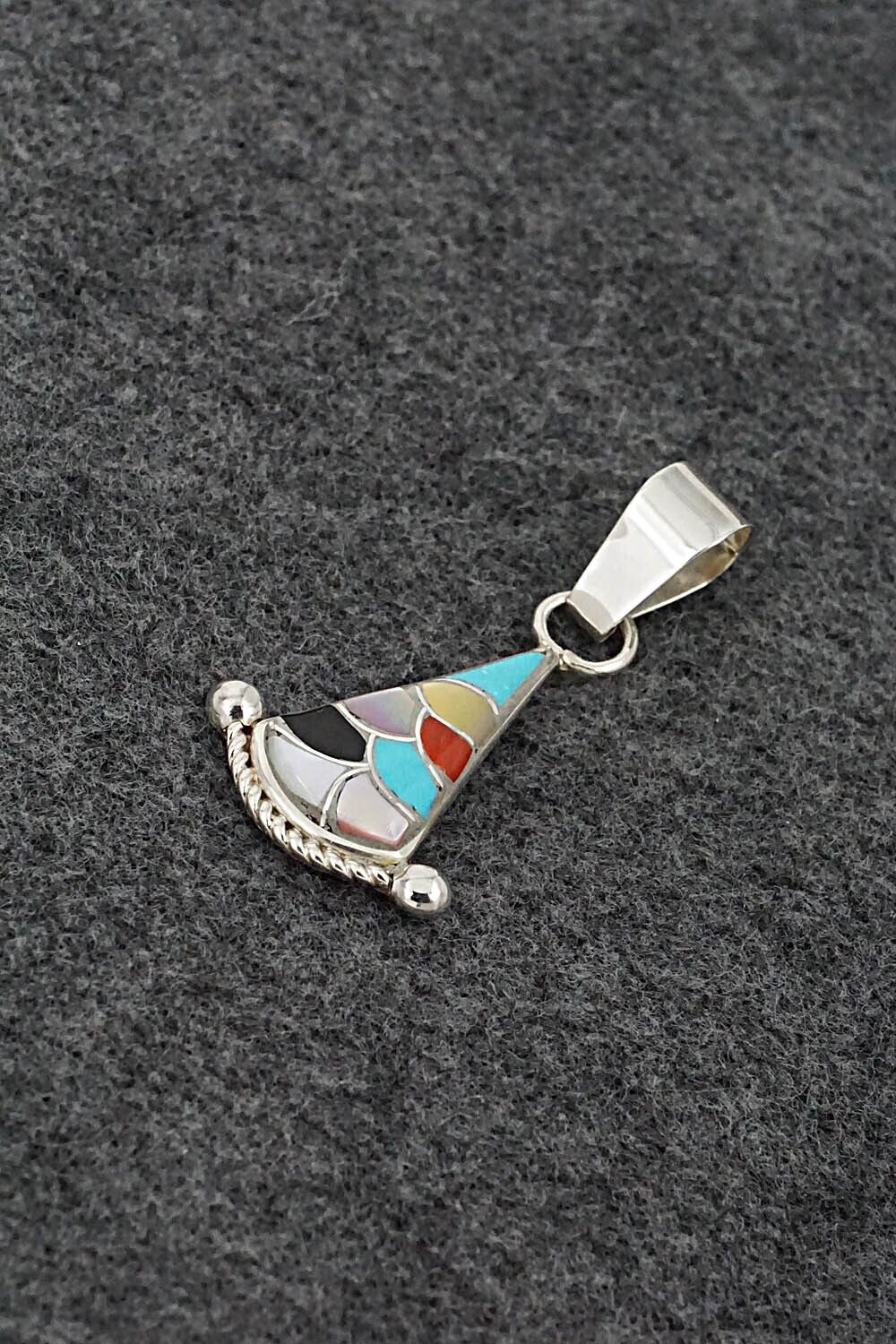 Multi-Stone & Sterling Silver Pendant - Carlen Seoutewa