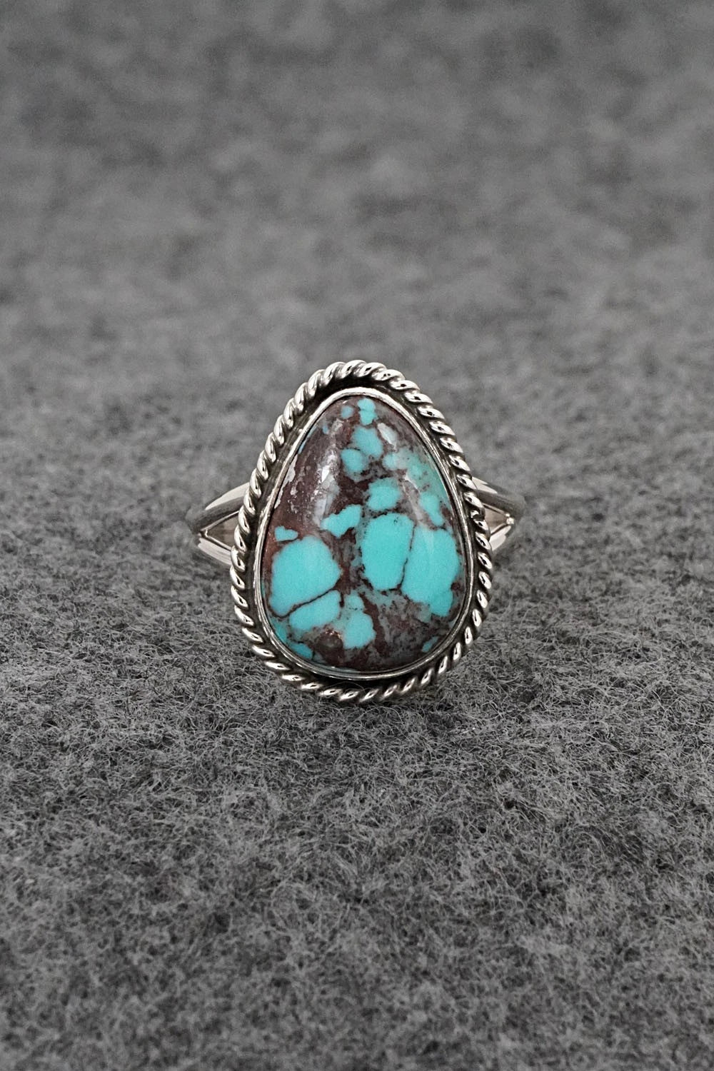 Turquoise & Sterling Silver Ring - Eugene Gruber - Size 7