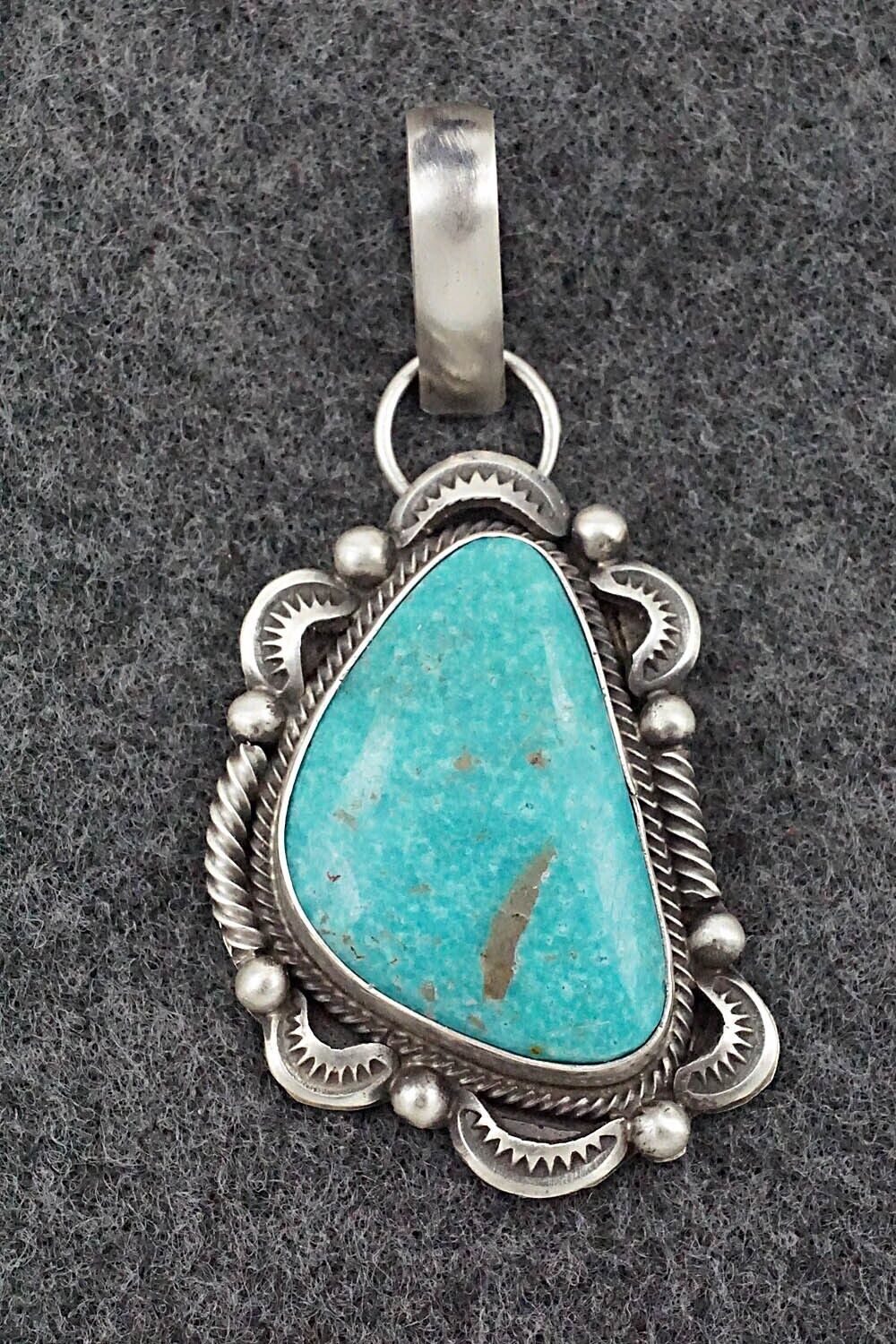 Turquoise & Sterling Silver Pendant - Betta Lee