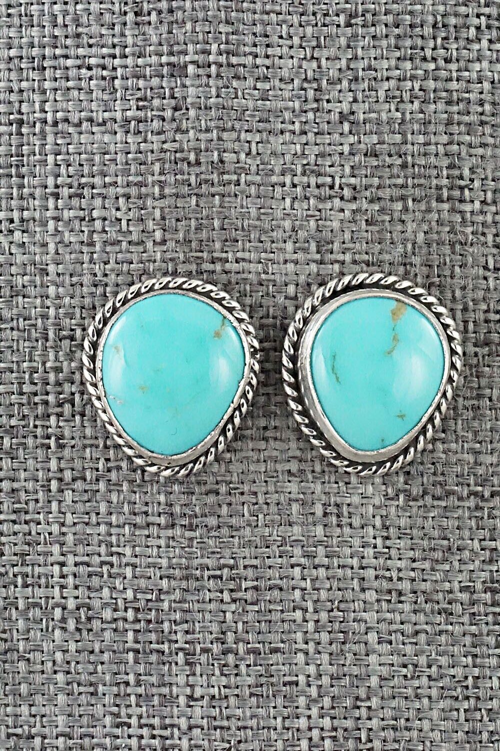 Turquoise & Sterling Silver Earrings - Marco Begaye