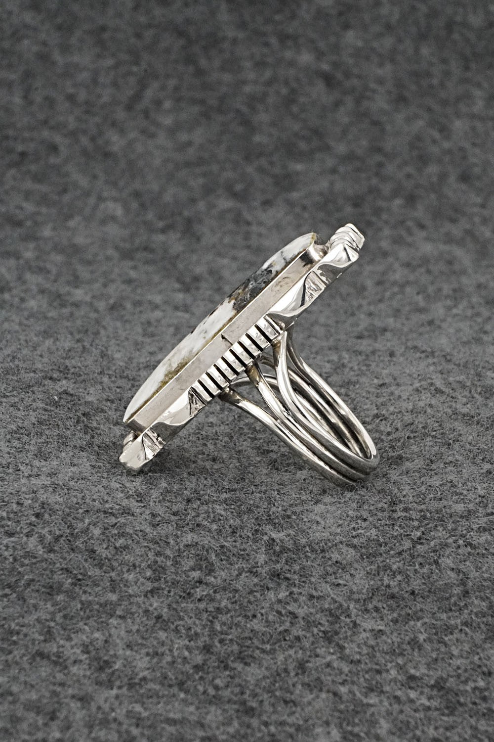 White Buffalo & Sterling Silver Ring - Larson Lee - Size 8