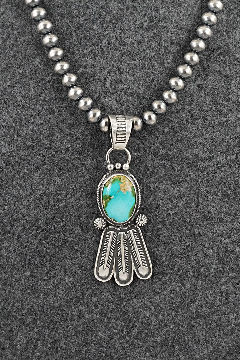 Turquoise & Sterling Silver Necklace - Verley Betone
