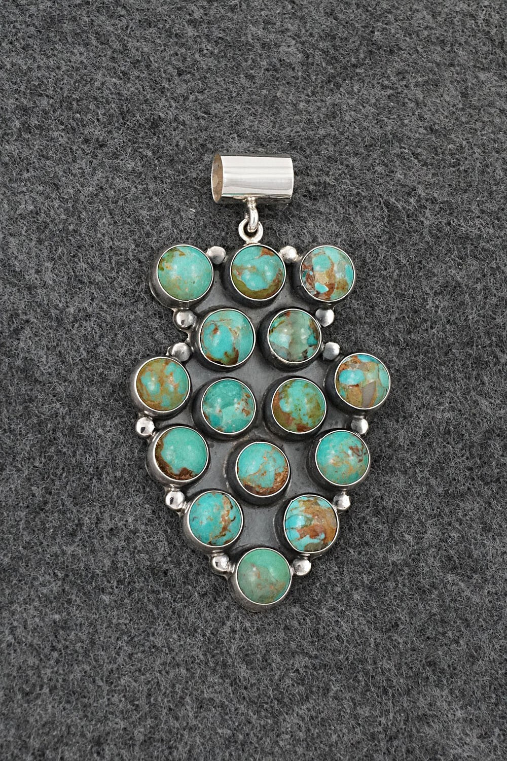 Turquoise & Sterling Silver Pendant - Martin Perry
