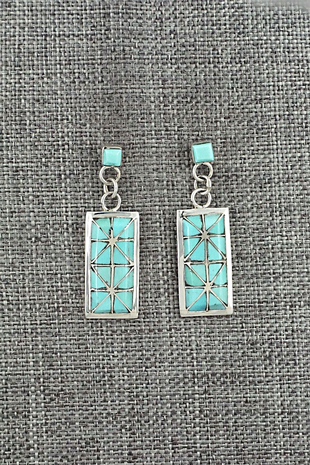 Turquoise & Sterling Silver Earrings - Gloria Tucson
