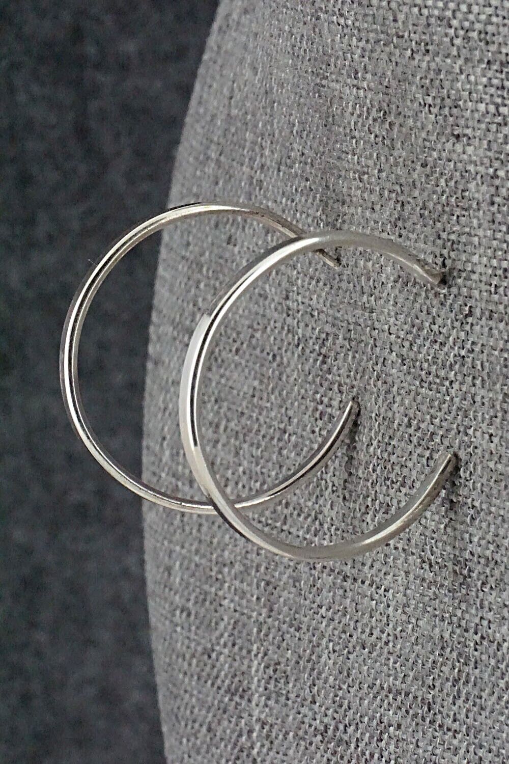 Sterling Silver Hoop Earrings - Elaine Tahe
