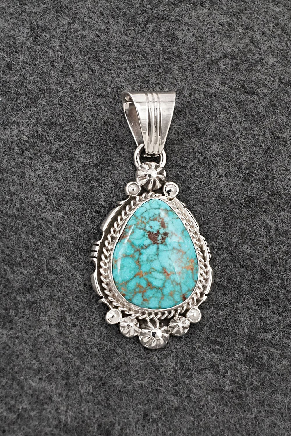 Turquoise & Sterling Silver Pendant - Daniel Benally