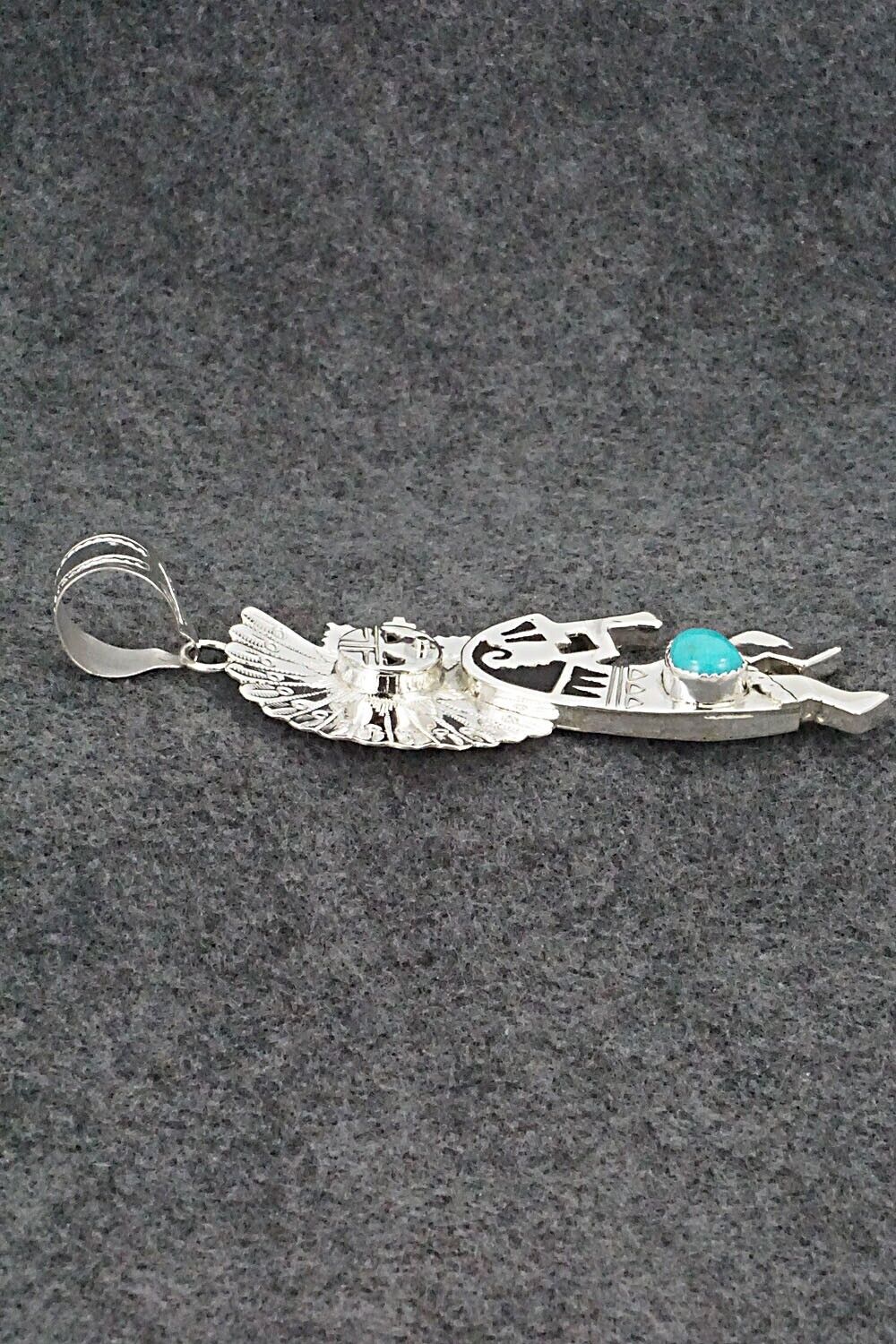 Turquoise & Sterling Silver Pendant - Alanzo Mariano