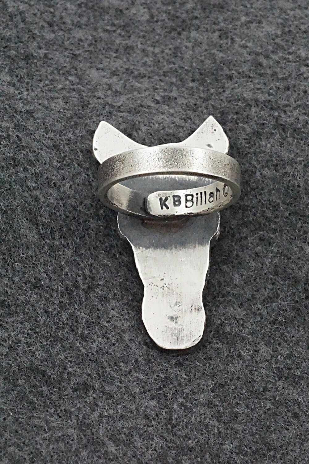 Turquoise & Sterling Silver Ring - Kindale Bilah - Size 10 (Adj.)