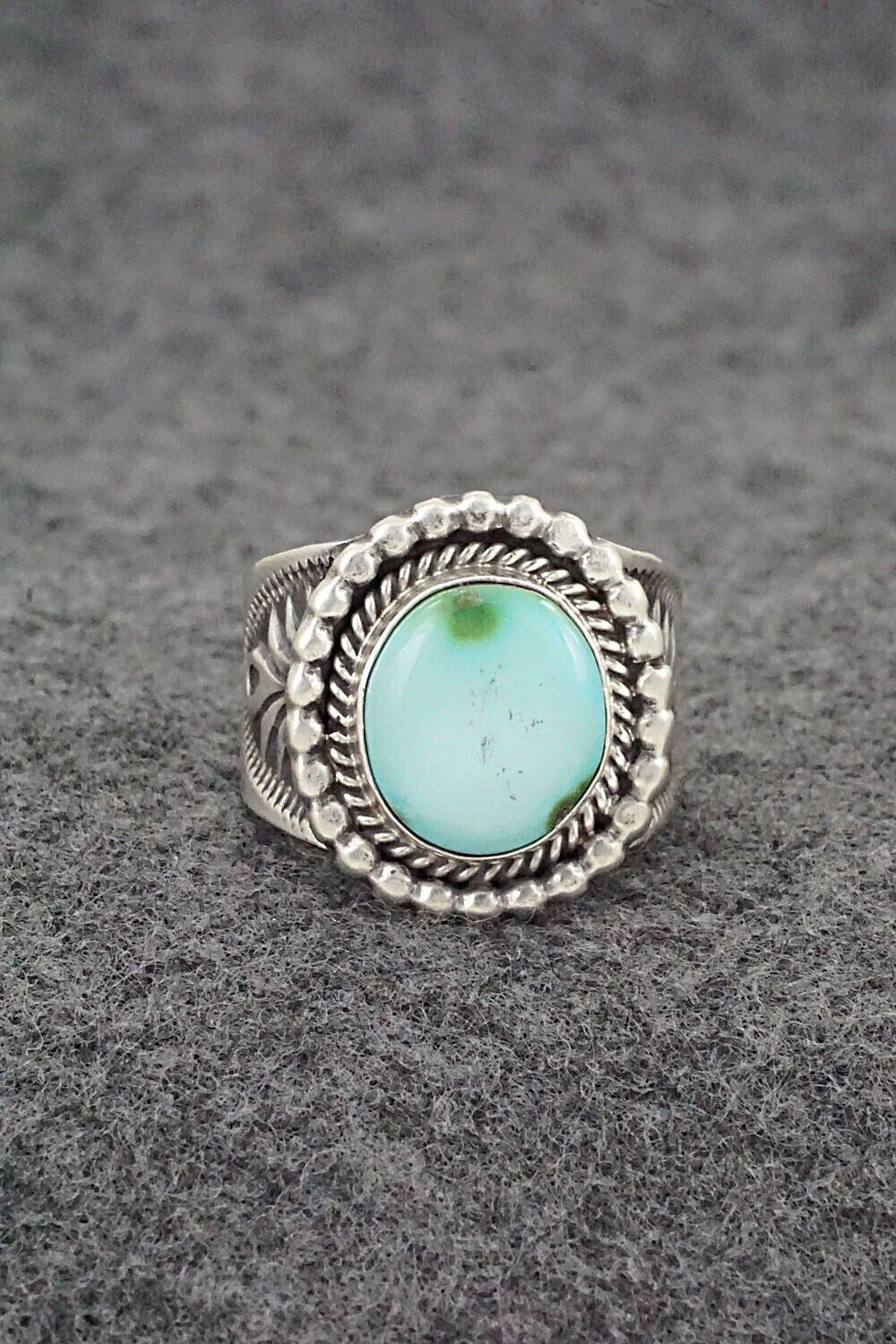 Turquoise & Sterling Silver Ring - Samuel Yellowhair - Size 6.75