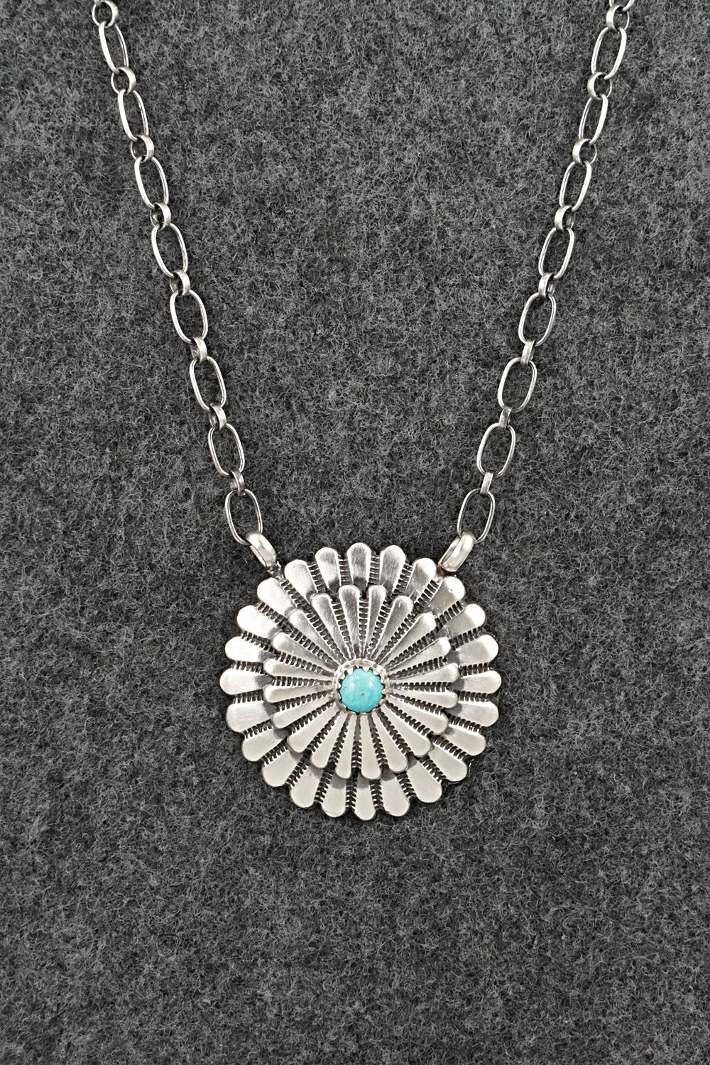 Turquoise & Sterling Silver Necklace - Sheldon Mariano