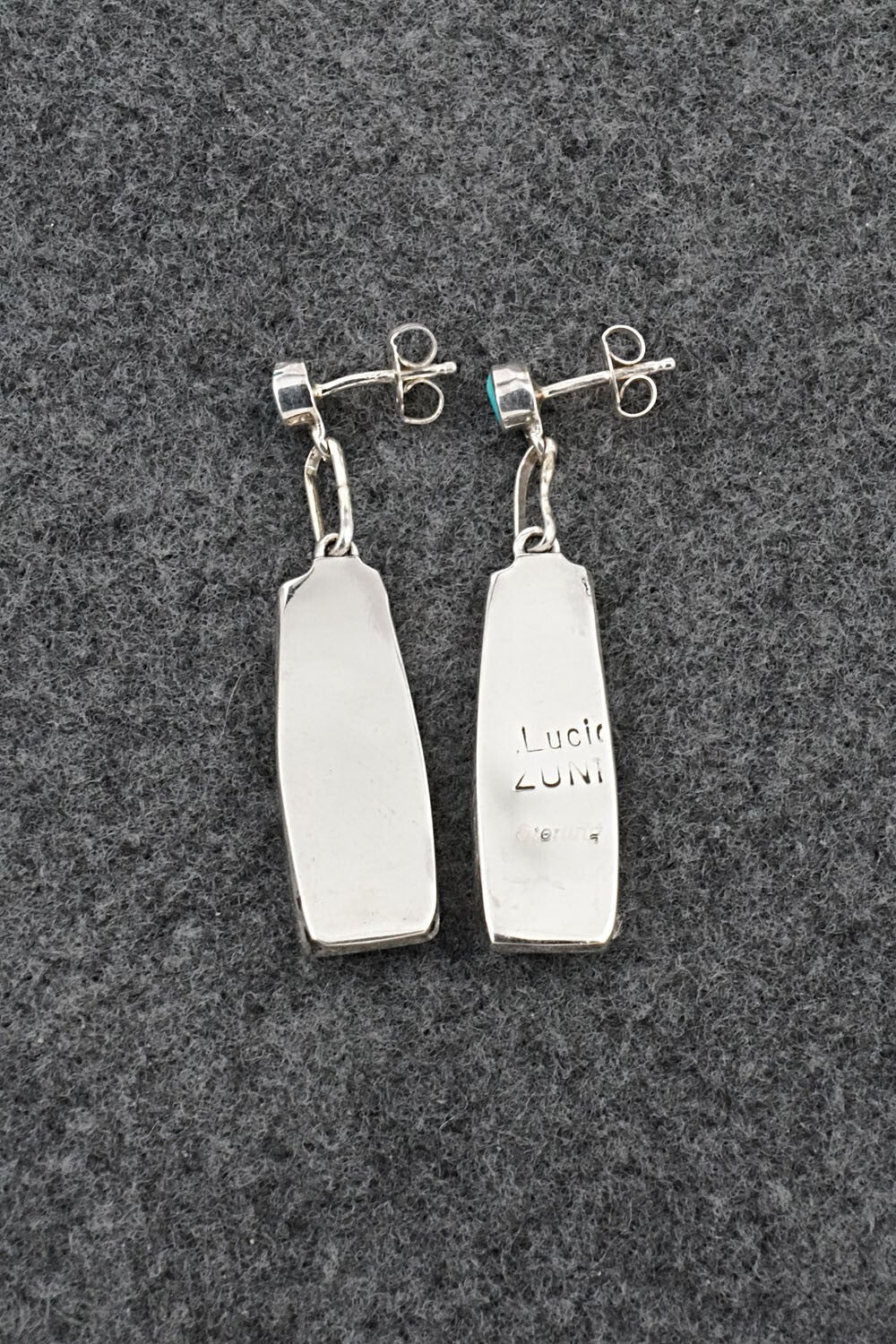 Turquoise & Sterling Silver Earrings - Phyllis Lucio
