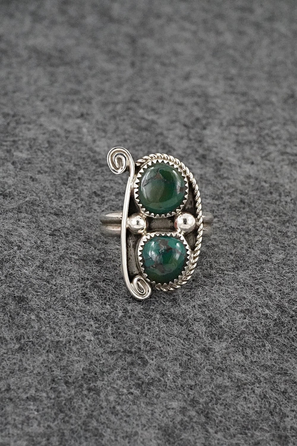 Turquoise & Sterling Silver Ring - Cody Nez - Size 8