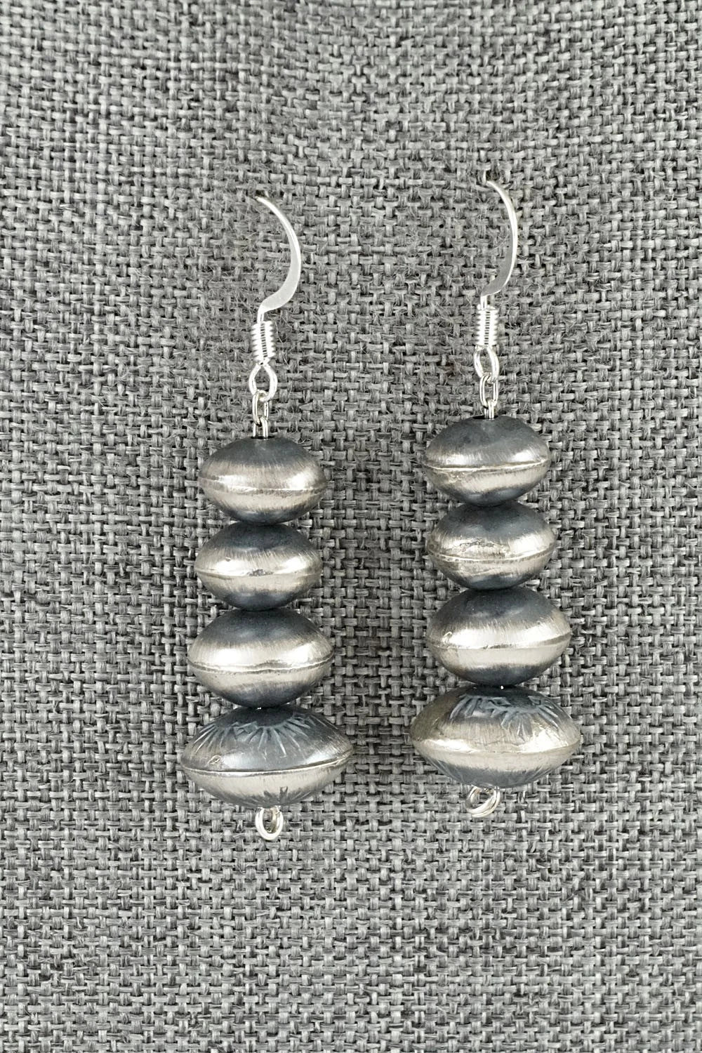 Sterling Silver Navajo Pearl Earrings - Angeline Miller