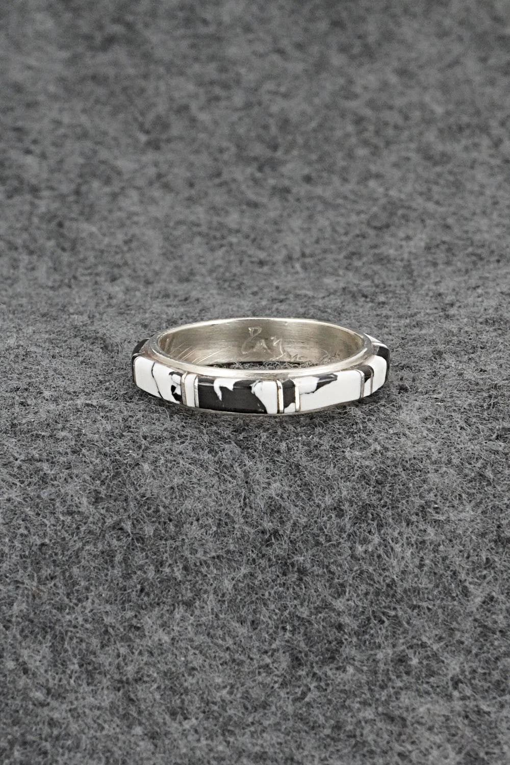 White Buffalo & Sterling Silver Ring - Terrance Panteah - Size 11.25