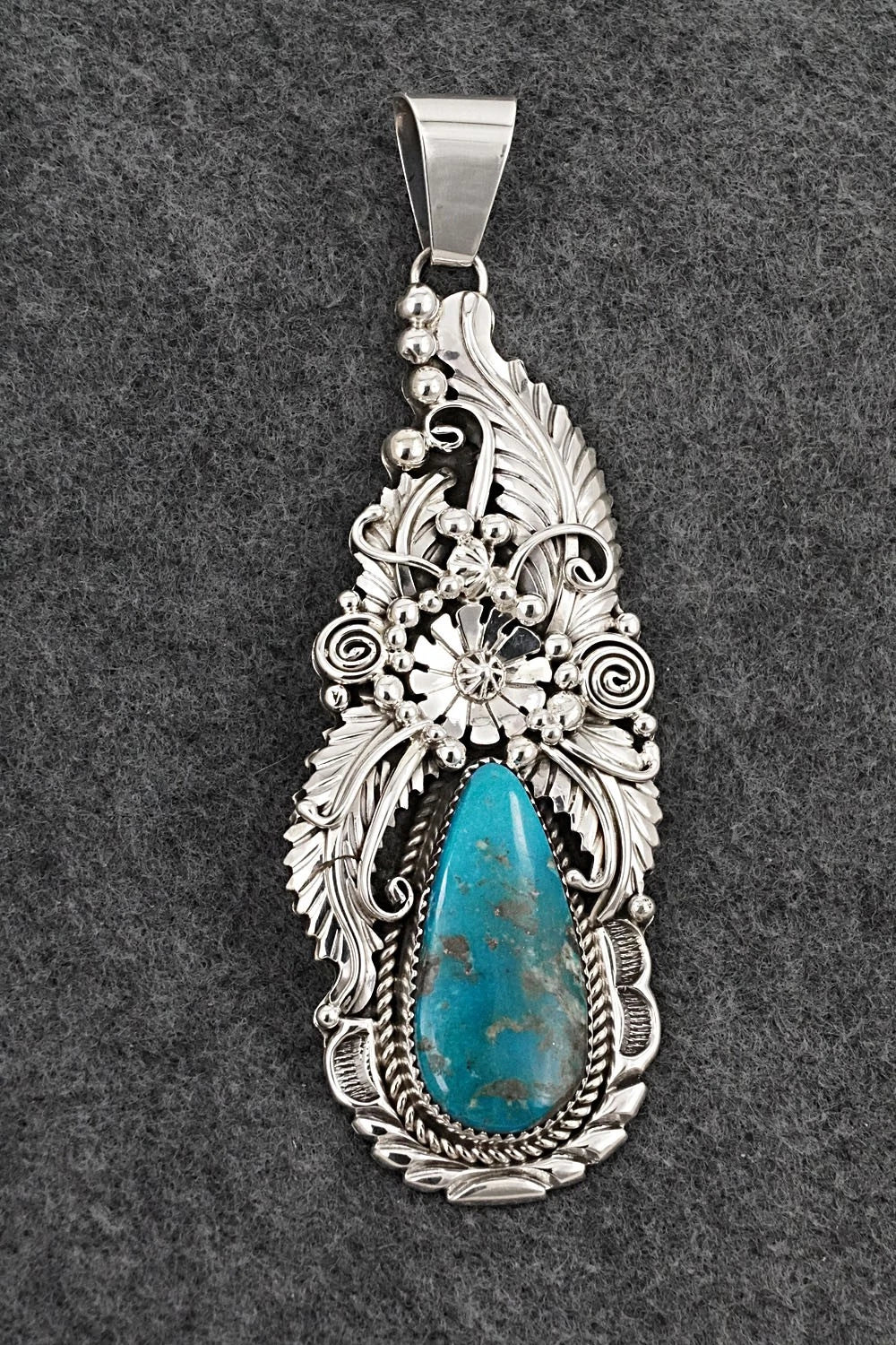 Turquoise & Sterling Silver Pendant - Albert Smith